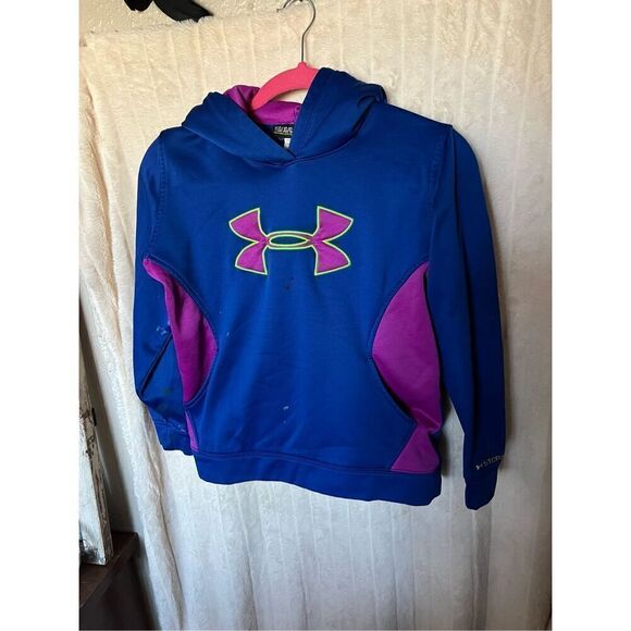 Under Armour Multi-Colored Girls Pullover Hoodie Size Youth Large - Picture 1 of 14